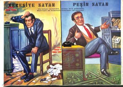 Peşin Satan Veresiye Satan Kartpostal Afiş - Eski Bakkal VRSY1 - 1