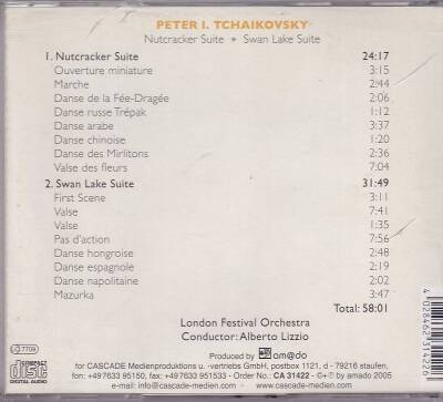 Peter I. Tchaikovsky *Nutcracker Suite Swan Lake Suite ( İkinci El ) CD Müzik CD872 - 8