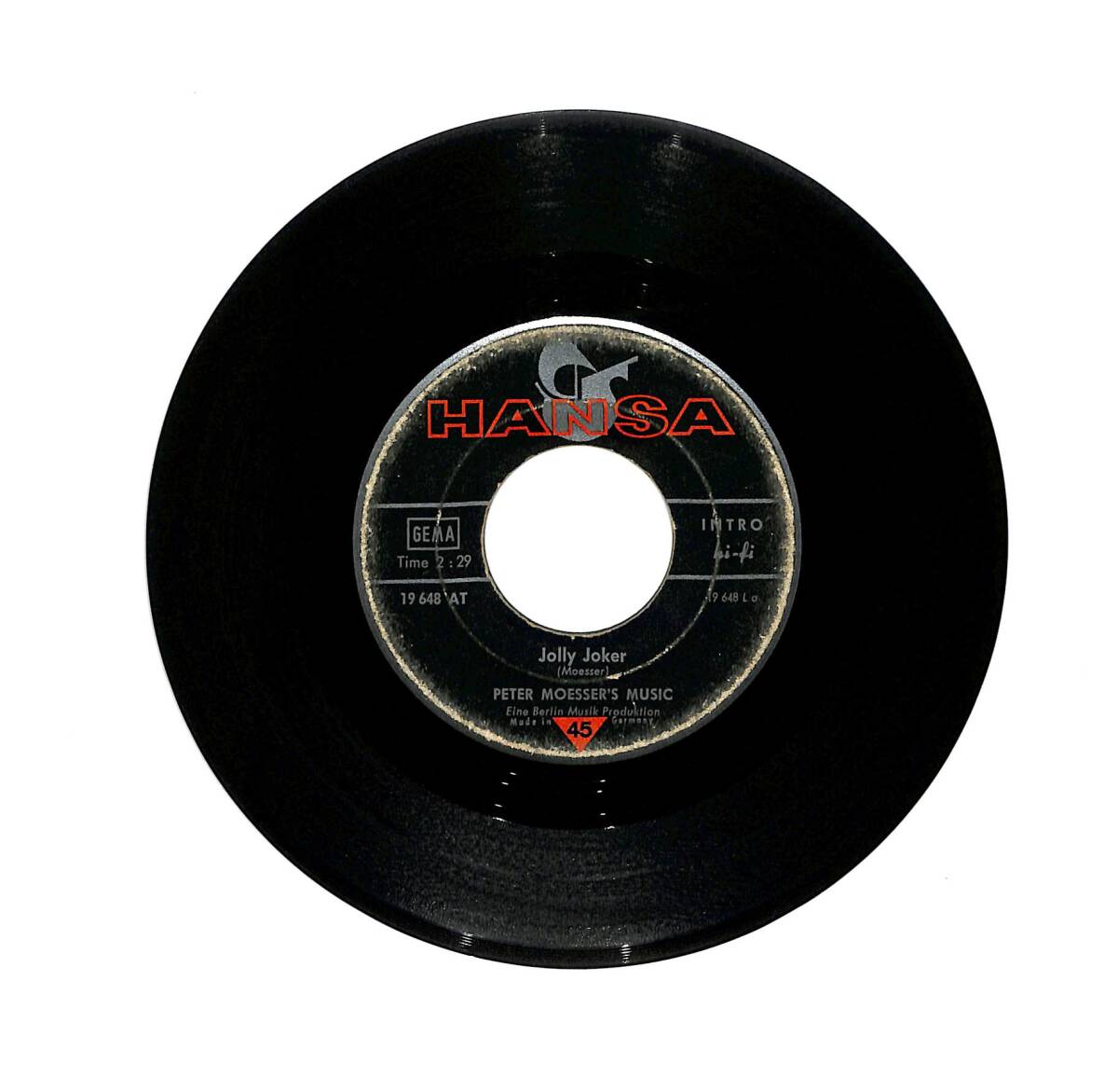 Peter Moesser's Music - Jolly Joker / Hey Mr. Lucky (10/6.5) PLK25820 - 1