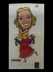 POPTİP -KENT Ünlüler Serisi Aylin Urgal Sticker No 125 -1980 Ler#SKZ516 - 3