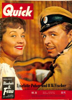 Quick Magazine 26 July 1958 - Liselotte Pulver and O.W.Fischer, Führer NDR85485 - 1