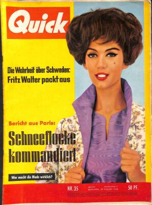 Quick Magazine 30 August 1958 - Carmel Snow, Fritz Walter NDR85489 - 1