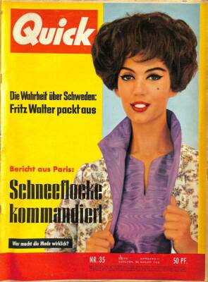 QUICK Nr. 35 30 August 1958 - Evelin Hinterher Angst, Giba Argert Hollywood NDR83616 - 1