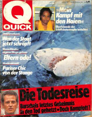 QUICK Nr. 43 14 October 1987 - Die Todesreise Barschels Letztes Geheimnis NDR83583 - 1