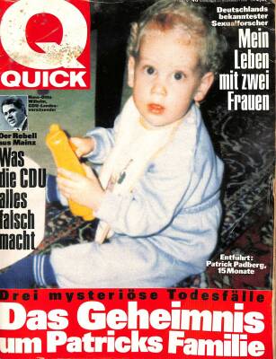 QUICK Nr. 48 23 November 1988 - Deborah Sasson Ehefrau Von Starteno Peter Hofmann NDR83584 - 1