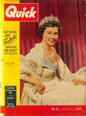 QUICK Nr. 49 3 Dezember 1955 - Sophia Loren, Silvana Mangano, Kapak Yunanistan Kraliçesi Friederike NDR83627 - 1