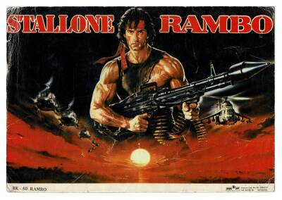 Rambo - Sylvester Stallone Ortaboy Kartpostal KRT9842 - 1