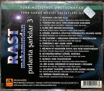 Rast Makamından - Pırlanta Şarkılar 3 (Sıfır Ürün) CD Müzik CD3095 - 8