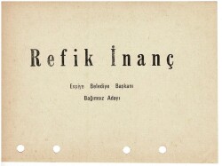 Refik İnanç Espiye Belediye Başkan Bağımsız Adayı EFM1289 - 1