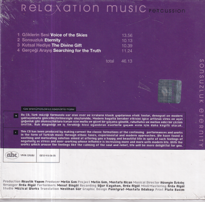 Relaxation Music - Sonsuzluk Eternity (Sıfır Ürün) CD Müzik CD1447 - 2