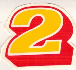 Retro 2 Sayılı Sticker AKS1559 - 1