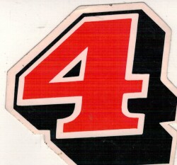 Retro 4 Sayılı Sticker AKS1561 - 2