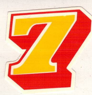 Retro 7 Sayılı Sticker AKS1564 - 2