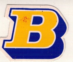 Retro B Harfli Sticker AKS1514 - 1