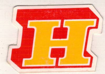 Retro H Harfli Sticker AKS1496 - 1