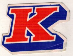 Retro K Harfli Sticker AKS1493 - 1