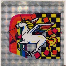 Retro Unicorn Sticker AKS1543 - 1