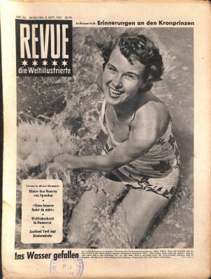 Revue Die Weltillustrierte Nr 36 8 September 1951 -Helga Müller, Joyce Holden, Lana Morris NDR83977 - 1