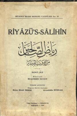 Riyazüs Salihin (İkinci Cilt) - 1954 Basımı KTP2563 - 1