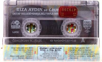 Rıza Aydın Ve Grubu * Oktap Belleri * Kaset KST5656 - 4