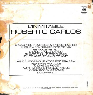 Roberto Carlos – LInimitabile 1969 Italy LP (109) PLK17432 - 2