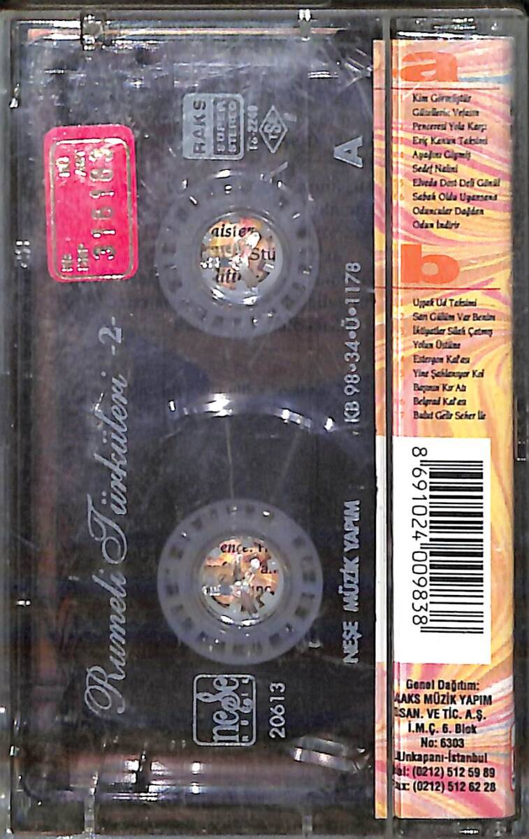 Rumeli Türküleri 2 Kaset (Pembe Bandrol - İkinci El) KST27882 - 2