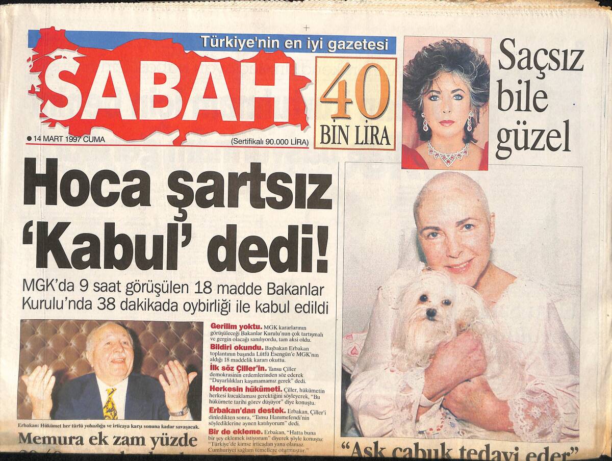 Sabah Gazetesi 14 Mart 1997 - Şah'ın Otomobilini Nicholas Cage Aldı - Nazan Şoray'ı Dolandırmak İstediler GZ155510 - 1