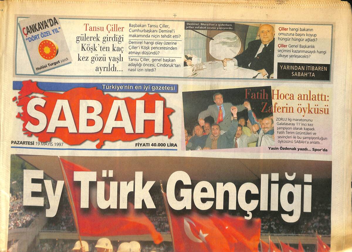 Sabah Gazetesi 19 Mayıs 1997 - Cim-Bom Zafer Sarhoşu - Bill Gates'in Kabusu Bitti GZ155429 - 1