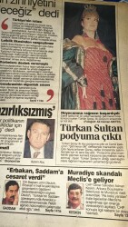 Sabah Gazetesi 21 Eylül 1996 - Türkân Şoray Podyuma Çıktı - Erbakan Saddam'a Cesaret Verdi GZ155507 - 2