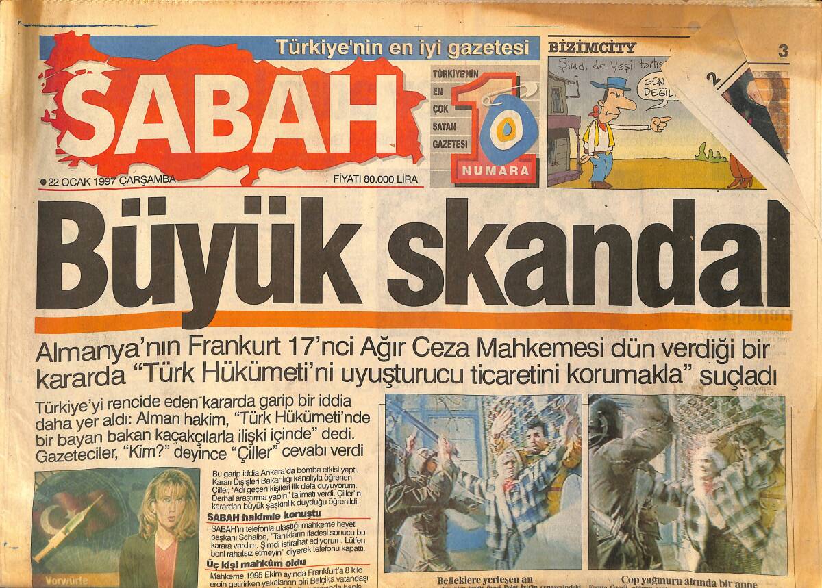 Sabah Gazetesi 22 Ocak 1997 - Bucak'tan İtiraf - Batı da Tarikatları Tartışmaya Açtı GZ155462 - 1