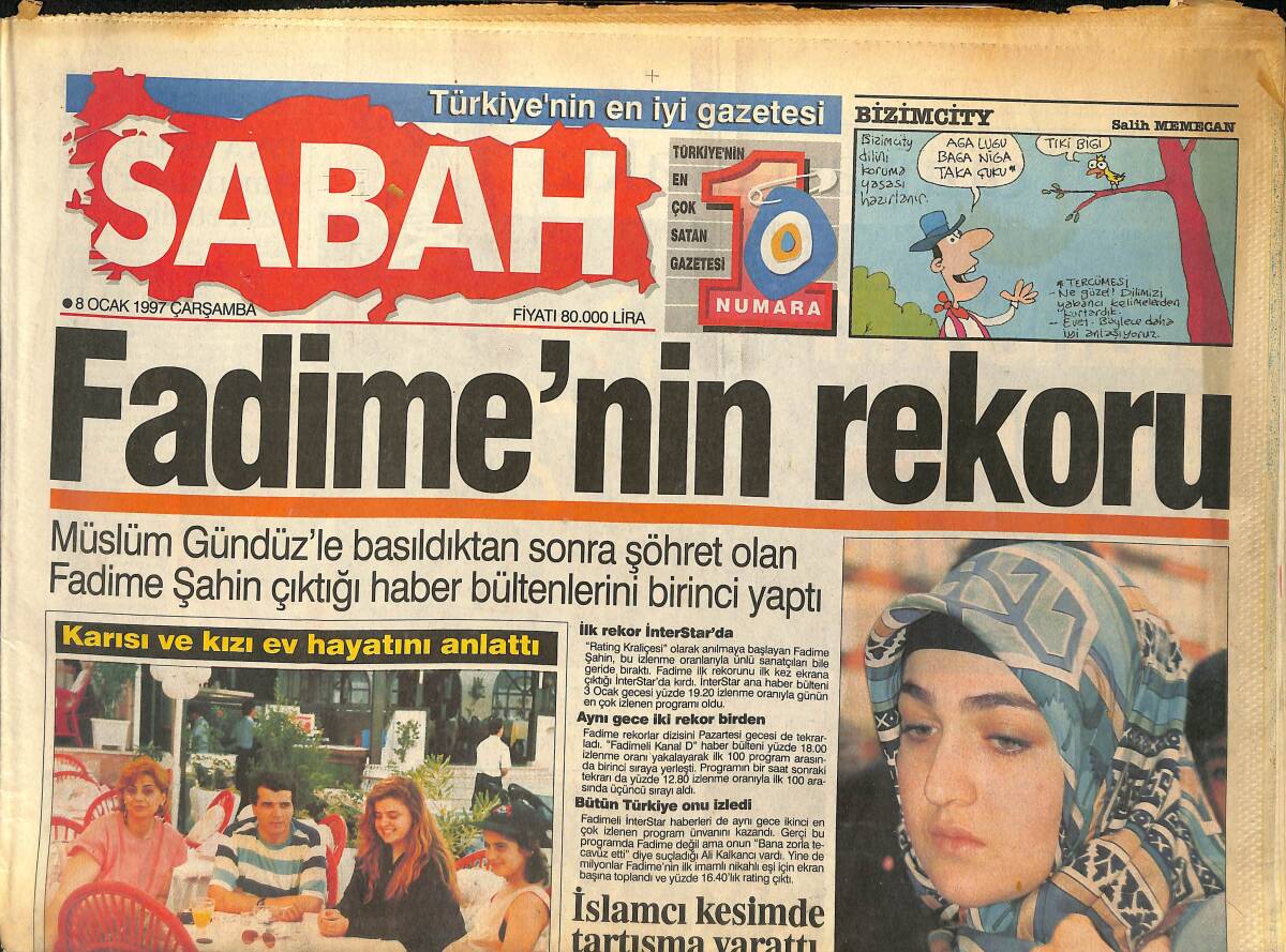 Sabah Gazetesi 8 Ocak 1997 - Sinatra'nın Durumu Ağır - Galatasaray Umutlu GZ155426 - 1