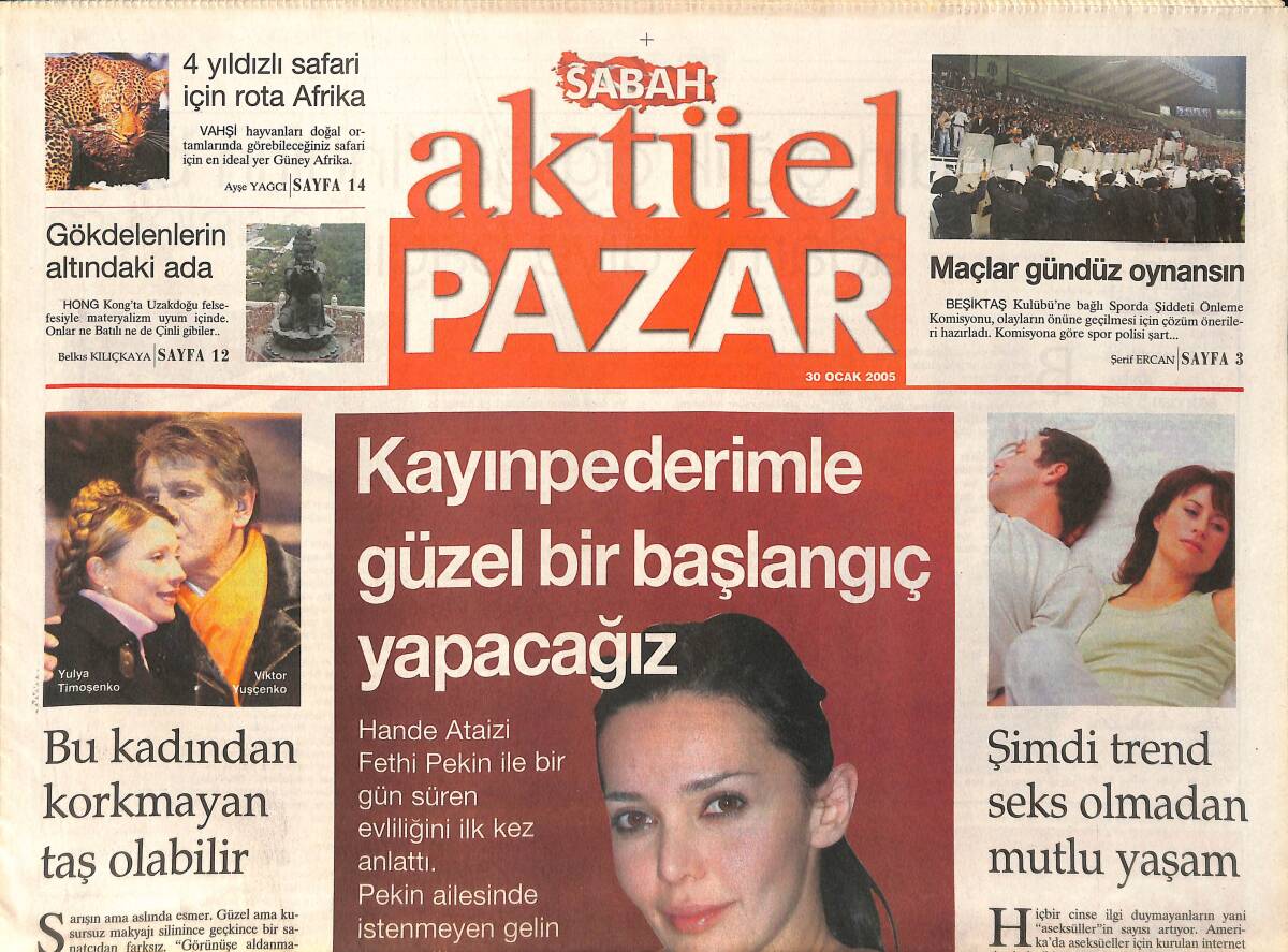 Sabah Gazetesi Aktüel Pazar Eki 30 Ocak 2005 - Deniz Gezmiş'in Hayatı Belgeselde GZ155787 - 1