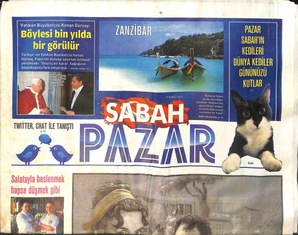 Sabah Gazetesi Pazar Eki 17 Şubat 2013 - Türk CIA Casusunun Sıra Dışı Yaşamı - Muhterem Nur 