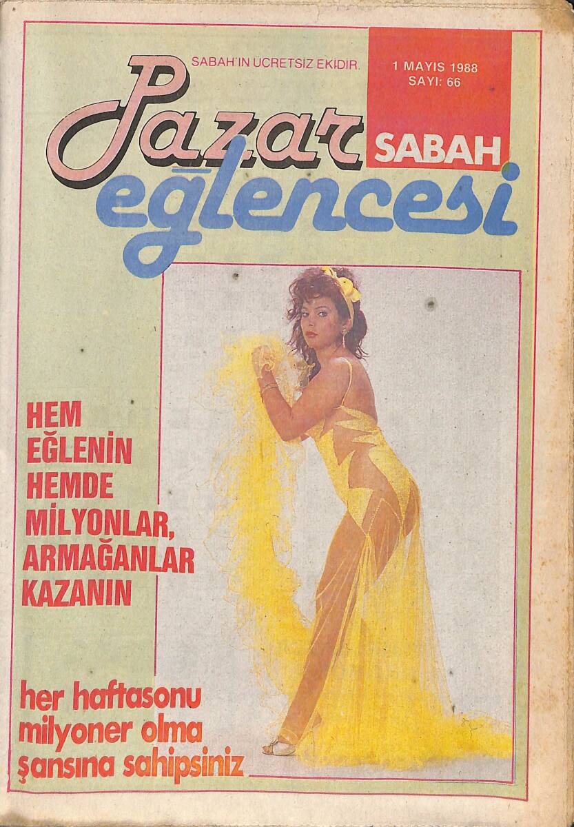 Sabah Pazar Eğlencesi Bulmaca 1 Mayıs 1988 Sayı 66 NDR88075 - 1