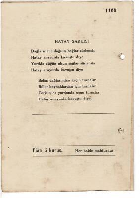 Sadeddin Kaynak -1939 Enternasyonal İzmir Fuar Hatırası Nota Kitapçığı EFM1960 - 2