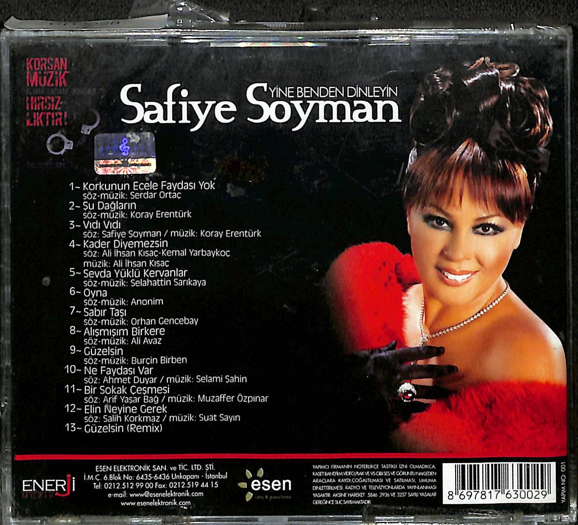 Safiye Soyman - Yine Benden Dinleyin CD (Sıfır) CD3522 - 2