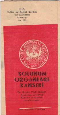 SAĞLIK- 1947 Solunum Organları Kanseri Broşürü EFM(N)3761 - 1