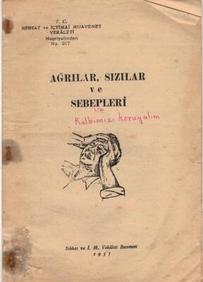 SAĞLIK - 1957 Yılı Ağrılar,Sızılar Ve Sebepleri Broşürü EFM(N)3793 - 2