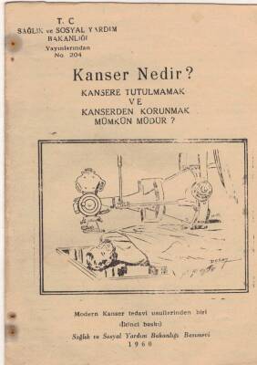 SAĞLIK - 1960 Yılı Kanser Nedir Broşürü EFM(N)3779 - 3