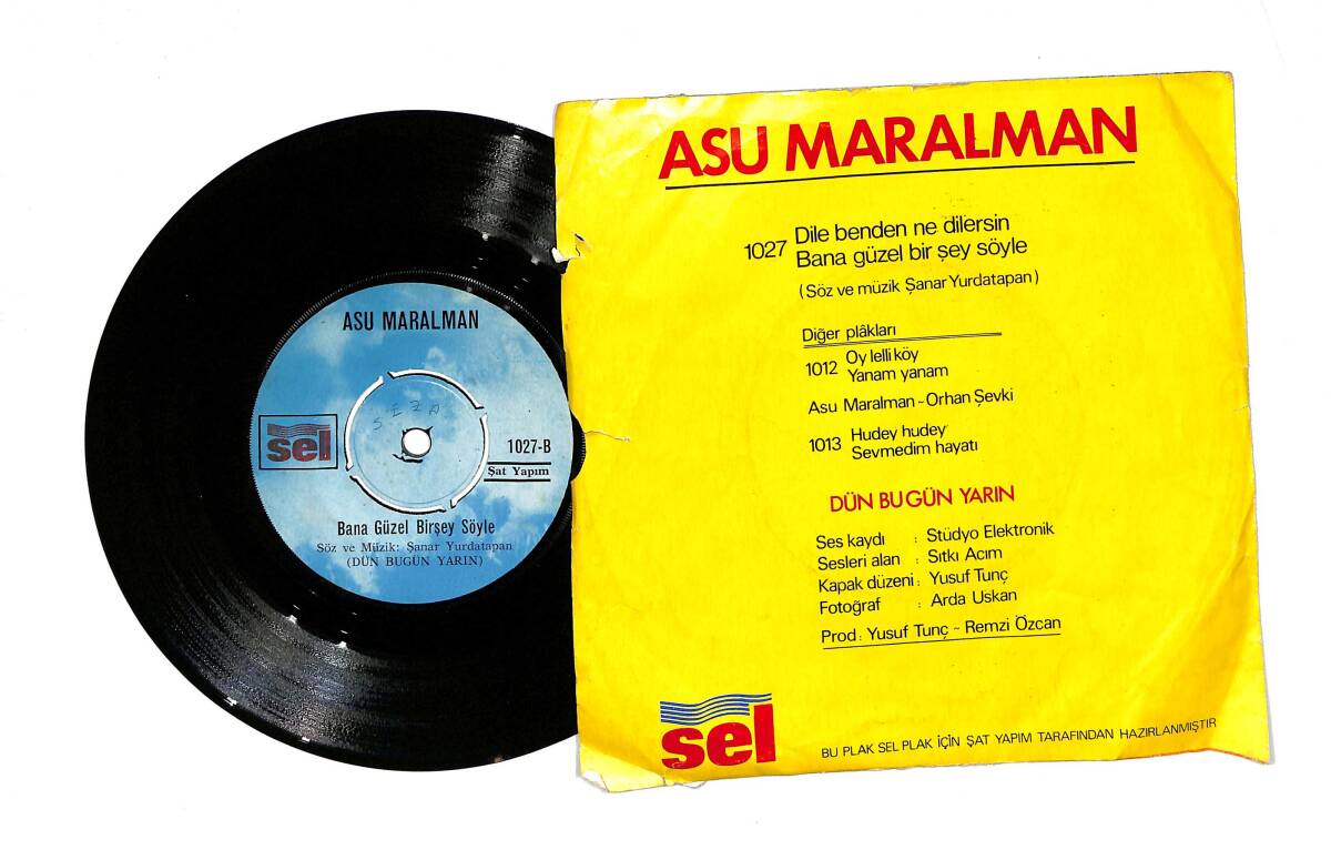 Asu Maralman - Dile Benden Ne Dilersin / Bana Güzel Birşey Söyle PLAK (10/8.5) PLK24504 - 2