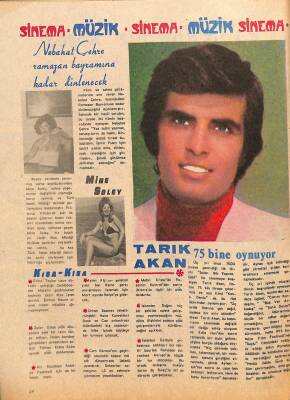 Samanyolu Dergisi No 141 - 12 EYLÜL 1974 - TARIK AKAN 75 BİNE OYNUYOR, NEBAHAT ÇEHRE RAMAZANA KADAR DİNLENECEK, MİNE SOLEY DRG1495 - 2