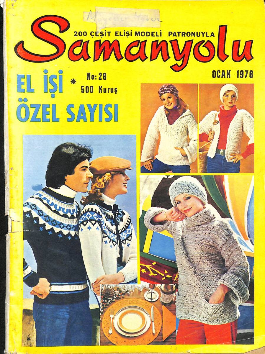 Samanyolu El İşi Sayısı No : 28 Ocak 1976 - Bir Yelek Bir Bluz NDR90758 - 1