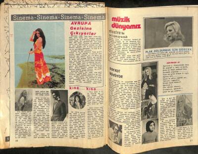 Samanyolu Haftalık Mecmua No107, 17 OCAK 1974 - TÜRKAN ŞORAY AVRUPA GEZİSİNE ÇIKIYORLAR, FİKRET HAKAN, AJDA PEKKAN PARİSE PLAK DOLDURMAYA GİDECEK DRG1479 - 2