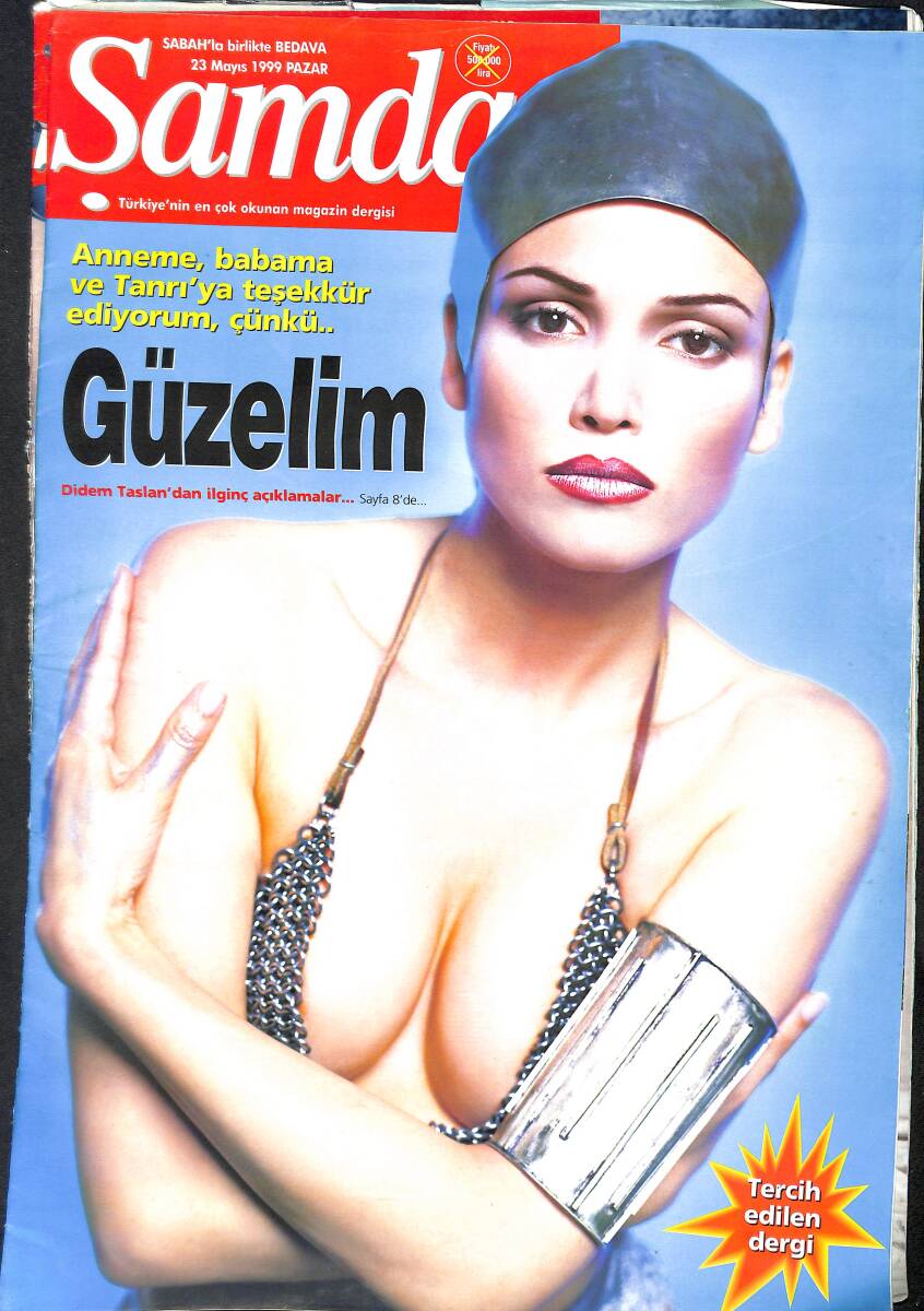 Şamdan Magazin Dergisi 23 Mayıs 1999 - Hakan Ural - Sibel Can - Ece Erken - Hülya Avşar - Sezen Aksu - Küçük Emrah NDR88107 - 1