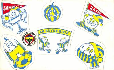 Sarı - Lacivert Takım Sticker AKS228 - 2