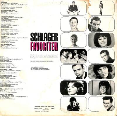 Schlager Favoriten (1968) LP (108.5) PLK17258 - 2