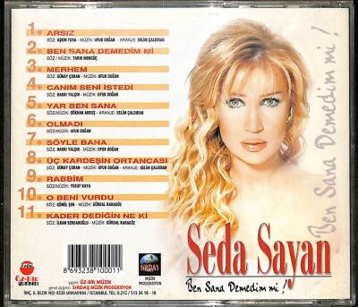 Seda Sayan - Ben Sana Demedim Mi CD Müzik (İkinci El ) CD3007 - 8