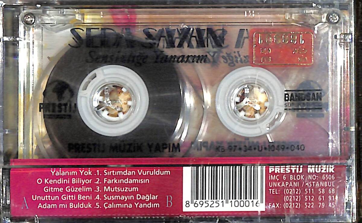 Seda Sayan - Sensizliğe Yanarım Kaset (Kırmızı Bandrol-Sıfır) KST27177 - 2