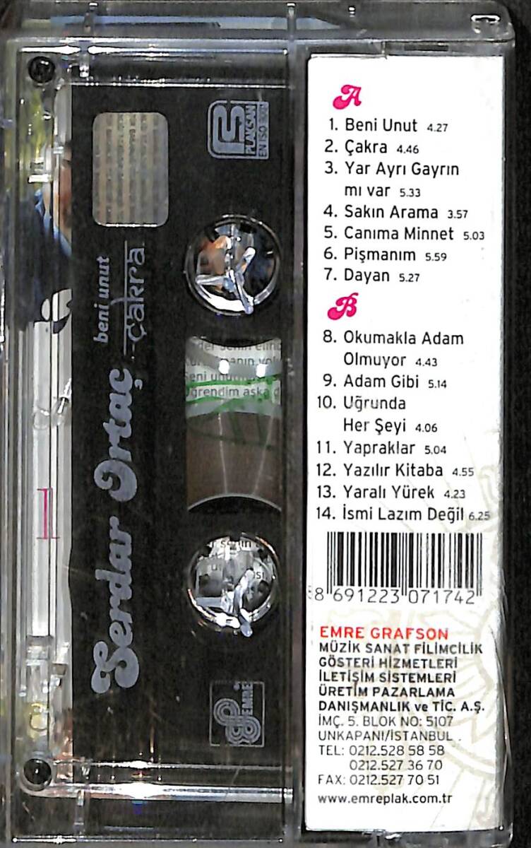 Serdar Ortaç - Çakra Kaset (İkinci El) KST26391 - 2