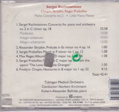 Sergei Rachmaninov - Chopin, Skrjabin, Reger, Prokofiev (Sıfır Ürün) CD Müzik CD856 - 8